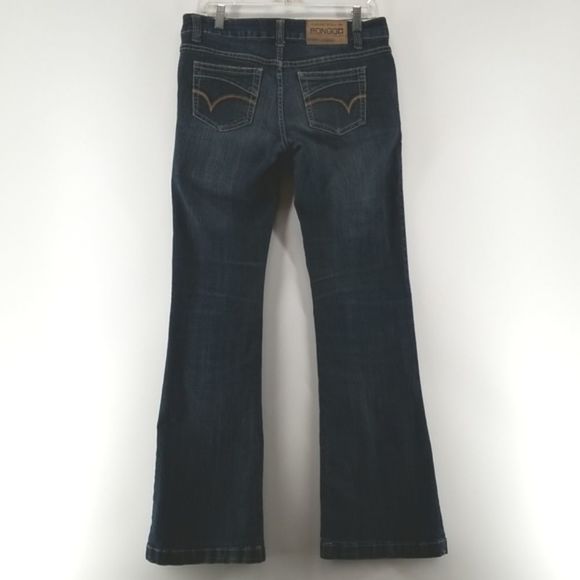 Bongo Jeans Women's Size 10 Washed Blue Low Rise Flare Leg This Is Milan - Picture 6 of 13